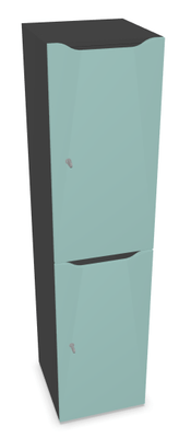 CASIERS - 2 cases - Meuble à cases H.182xL.45xP.50cm - 2 cases H86cm. portes avec découpe en partie haute. serrure à code