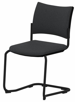 VISITEURS ET FONCTIONNELS - Luge - ZEN TISSU chaise luge, tissu LUCIA anthracite, structure noire