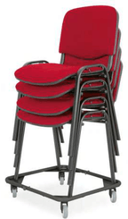 VISITEURS ET FONCTIONNELS - 4 Pieds - JOKER ECO - Chaise 4 pieds, tissu BONDAI noir