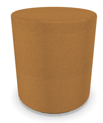FAUTEUILS/POUFS - Poufs - TAM TAM - Pouf rond diamètre 40 cm avec base en mélaminé noire et supports en plastique jaune