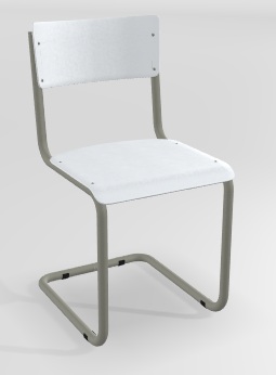 CHAISES ET TABOURETS - Pour tables standards, ht 75 cm, piétement luge - VINTAGE LUGE Chaise L.42,5xP.51xH.82cm-hauteur assise 46cm