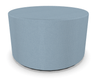 FAUTEUILS/POUFS - Poufs - TAM TAM - Pouf rond diamètre 60 cm avec base en mélaminé noire et supports en plastique bleu clair