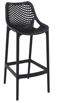 POLYPROPYLENE - CHAISES  - BAHIA - Chaise haute empilable .H75cm  en Polypropylène renforcé de fibre de verre - Finition noir