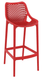 POLYPROPYLENE - CHAISES  - BAHIA - Chaise haute empilable .H75cm  en Polypropylène renforcé de fibre de verre - Finition rouge