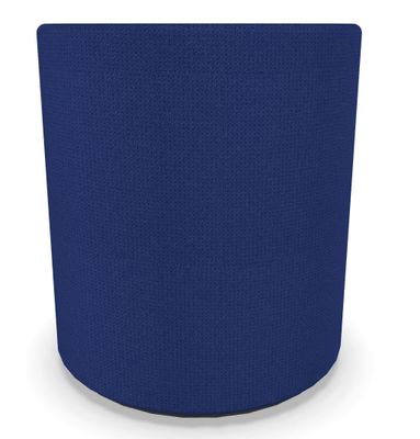 FAUTEUILS/POUFS - Poufs - TAM TAM - Pouf rond diamètre 40 cm avec base en mélaminé noire et supports en plastique BLEU
