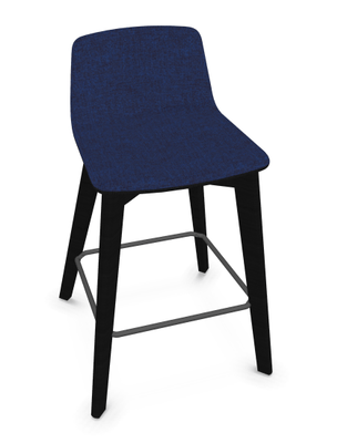 CHAISES ET TABOURETS - Pour tables hauteur 90 cm - MELODY chaise haute. assise H.64cm. piétement frêne teinté noir