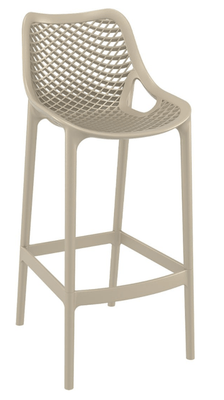 POLYPROPYLENE - CHAISES  - BAHIA - Chaise haute empilable .H75cm  en Polypropylène renforcé de fibre de verre - Finition taupe