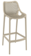 POLYPROPYLENE - CHAISES  - BAHIA - Chaise haute empilable .H75cm  en Polypropylène renforcé de fibre de verre - Finition taupe