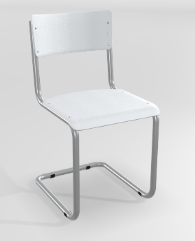 CHAISES ET TABOURETS - Pour tables standards, ht 75 cm, piétement luge - VINTAGE LUGE Chaise L.42,5xP.51xH.82cm-hauteur assise 46cm