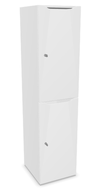 CASIERS - 2 cases - Meuble à cases H.182xL.45xP.50cm- 2 cases H86cm. portes avec découpe en partie haute. serrure à code