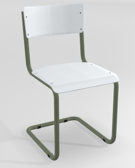 CHAISES ET TABOURETS - Pour tables standards, ht 75 cm, piétement luge - VINTAGE LUGE Chaise L.42,5xP.51xH.82cm-hauteur assise 46cm