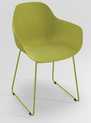 CHAISES ET TABOURETS - Pour tables standards, ht 75 cm, piétement luge - COCOON LUGE Chaise luge L.56xP.54xH.85cm-hauteur assise 46cm.