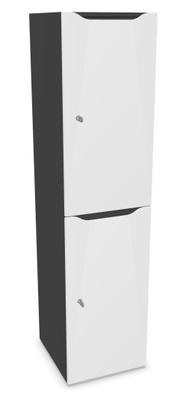 CASIERS - 2 cases - Meuble à cases H.182xL.45xP.50cm - 2 cases H86cm. portes avec découpe en partie haute. serrure à code