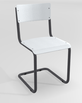 CHAISES ET TABOURETS - Pour tables standards, ht 75 cm, piétement luge - VINTAGE LUGE Chaise L.42,5xP.51xH.82cm-hauteur assise 46cm