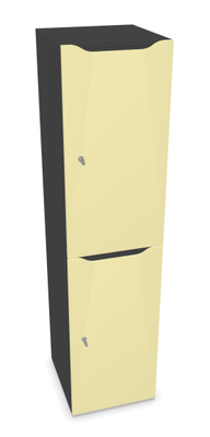 CASIERS - 2 cases - Meuble à cases H.182xL.45xP.50cm - 2 cases H86cm. portes avec découpe en partie haute. serrure à code