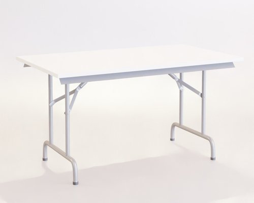 TABLES PLIANTES - 140x80xHt 75 - Table pliante Easy 140x80 cm blanc / structure aluminium
