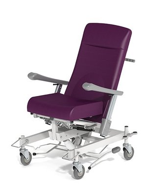 SCOLAIRE - Prendre Soin - Fauteuil KOSMO WT1800 proclive/déclive ass. incli. tissu enduit strut. époxy roues D150 mm spl. galet zinguées - L73xP83xH128 cm