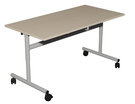SCOLAIRE - Se Reunir - Table rabattable ÉCLIPSE plateau ép.24 mm stratifié chant ABS piètement époxy - 180x80 cm - T3 à T6