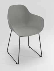 CHAISES ET TABOURETS - Pour tables standards, ht 75 cm, piétement luge - COCOON LUGE Chaise luge L.56xP.54xH.85cm-hauteur assise 46cm.