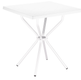POLYPROPYLENE - TABLES  - CAPRI-Table plateau 70x70 cm en polypropylène recyclable, pieds 25 mm en aluminium anodisé -Finition plateau blanc 