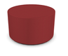 FAUTEUILS/POUFS - Poufs - TAM TAM - Pouf rond diamètre 60 cm avec base en mélaminé noire et supports en plastique ROUGE CERISE