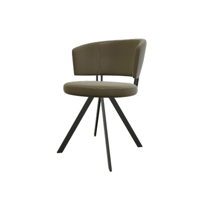 CHAISES ET TABOURETS - Pour tables standards, ht 75 cm, piétement 4 pieds - CURVY chaise 4 pieds rotatif rect. L.53xP.54xH.76.5cm-hauteur assise 46cm