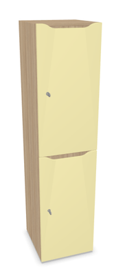 CASIERS - 2 cases - Meuble à cases H.182xL.45xP.50cm - 2 cases H86cm. portes avec découpe en partie haute. serrure à code