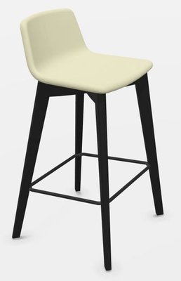 CHAISES ET TABOURETS - Pour tables hauteurs 105 ou 110 cm - MELODY chaise haute. assise H.74cm. piétement frêne teinté noir