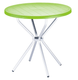 POLYPROPYLENE - TABLES  - MAJORQUE-Table plateau diamètre 80 cm en polypropylène recyclable , pieds 25 mm en aluminium anodisé -Finition plateau vert