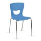 SCOLAIRE - Se Reunir - Chaise SMIL-P coque polypropylène pièt. chromé - T6 - Bleu P23