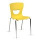 SCOLAIRE - Se Reunir - Chaise SMIL-P coque polypropylène pièt. chromé - T6 - Jaune P07