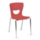 SCOLAIRE - Se Reunir - Chaise SMIL-P coque polypropylène pièt. chromé - T6 - Corail P33